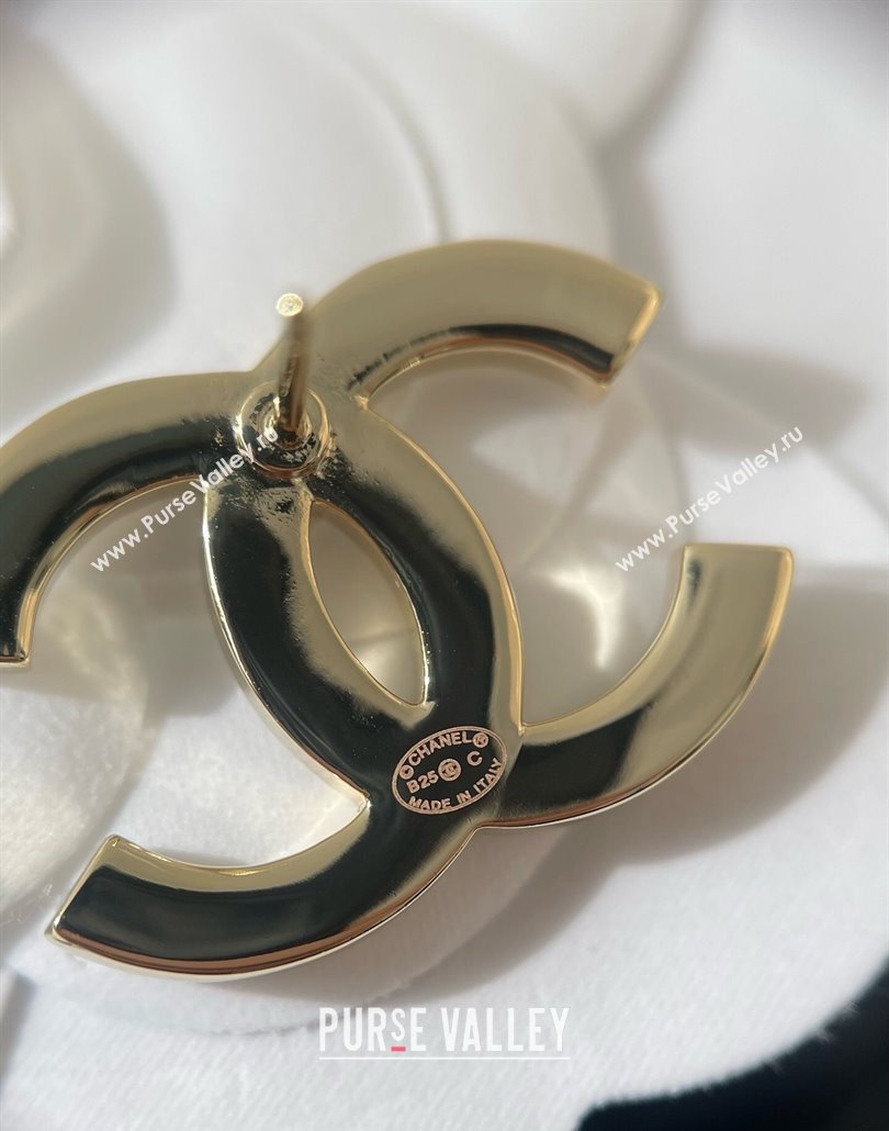Chanel Strass CC Earrings White/Black 2025 0113 (YF-250113075)