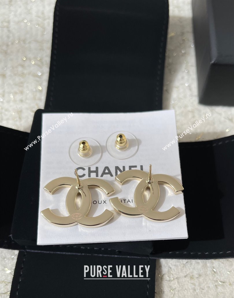 Chanel Strass CC Earrings White/Black 2025 0113 (YF-250113075)