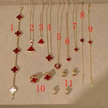 Van Cleef Arpels Alhambra Bvlgari Divas Dream Earring and Necklace Red 2025 (YF-250726116)