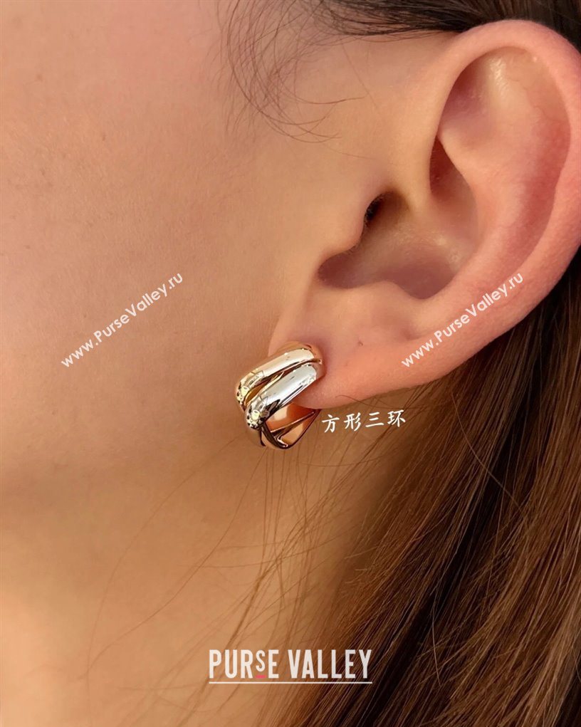 Cartier Trinity cushion earrings 2025 0726 (YF-250726034)
