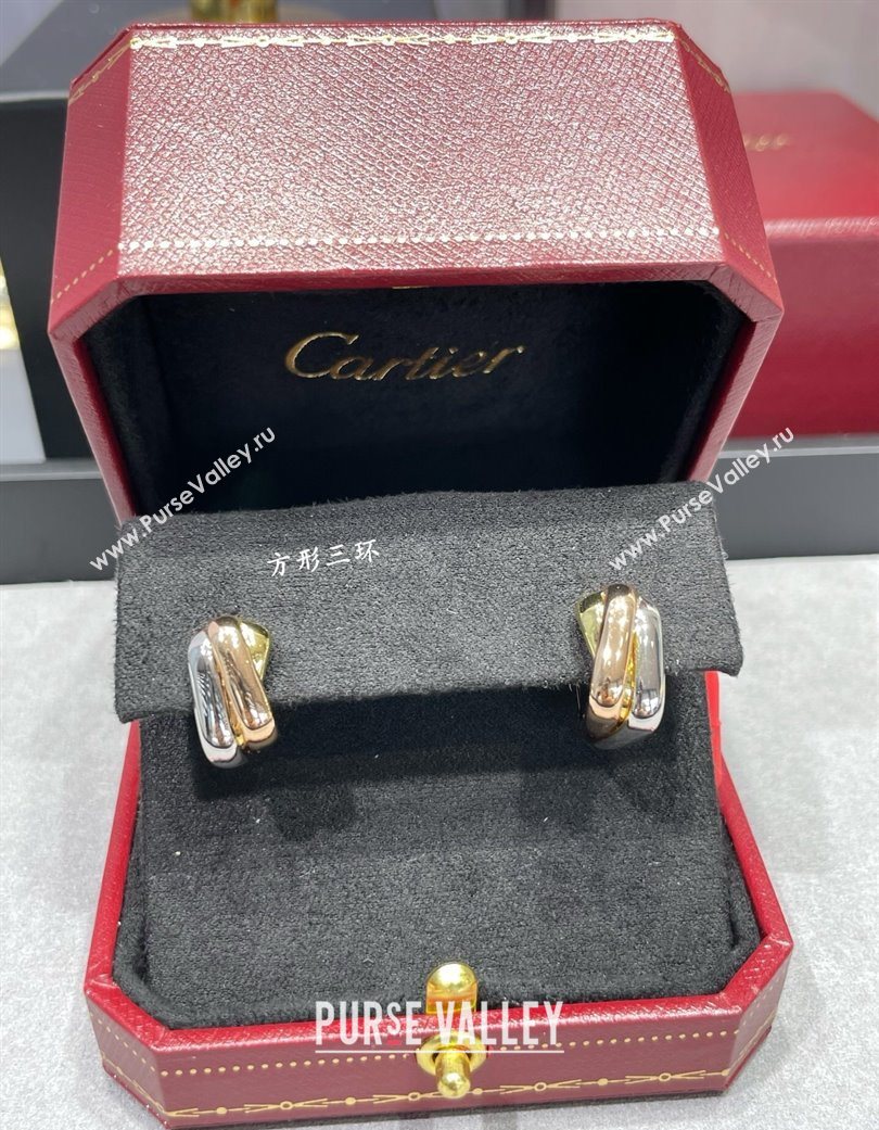 Cartier Trinity cushion earrings 2025 0726 (YF-250726034)
