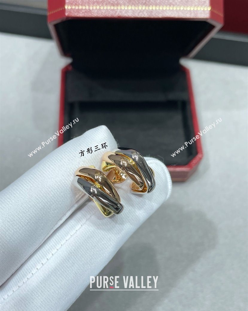 Cartier Trinity cushion earrings 2025 0726 (YF-250726034)