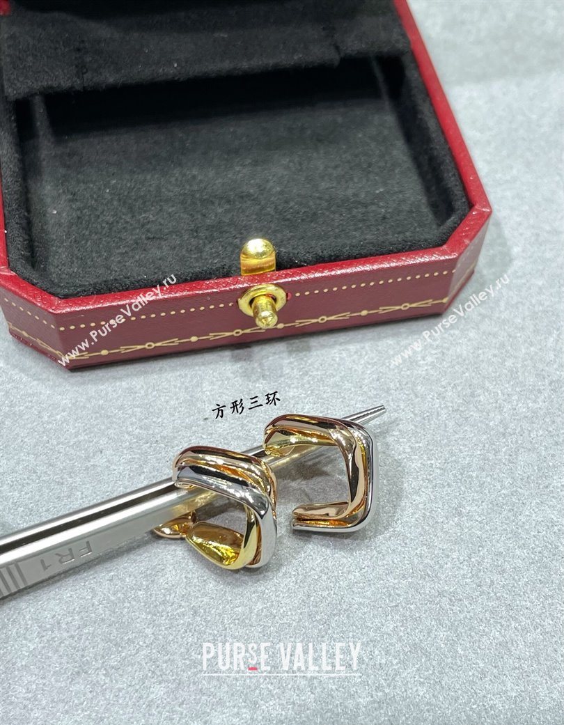 Cartier Trinity cushion earrings 2025 0726 (YF-250726034)