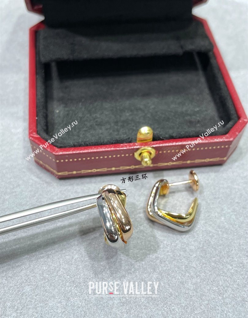 Cartier Trinity cushion earrings 2025 0726 (YF-250726034)