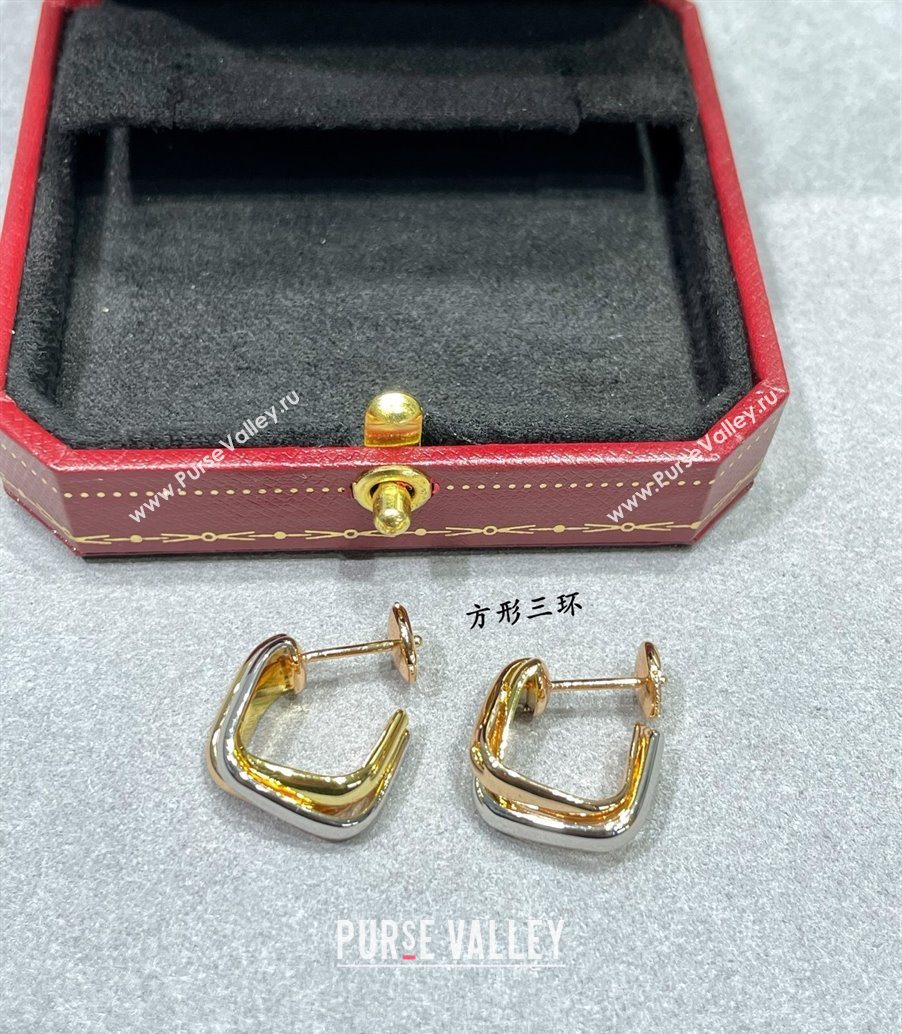 Cartier Trinity cushion earrings 2025 0726 (YF-250726034)