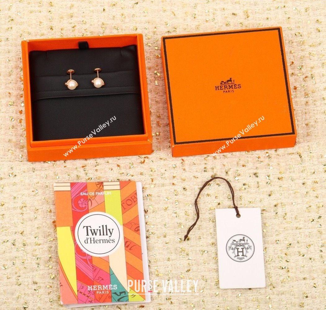 Hermes Pearl Studs Earrings 2025 0726 (YF-250726037)