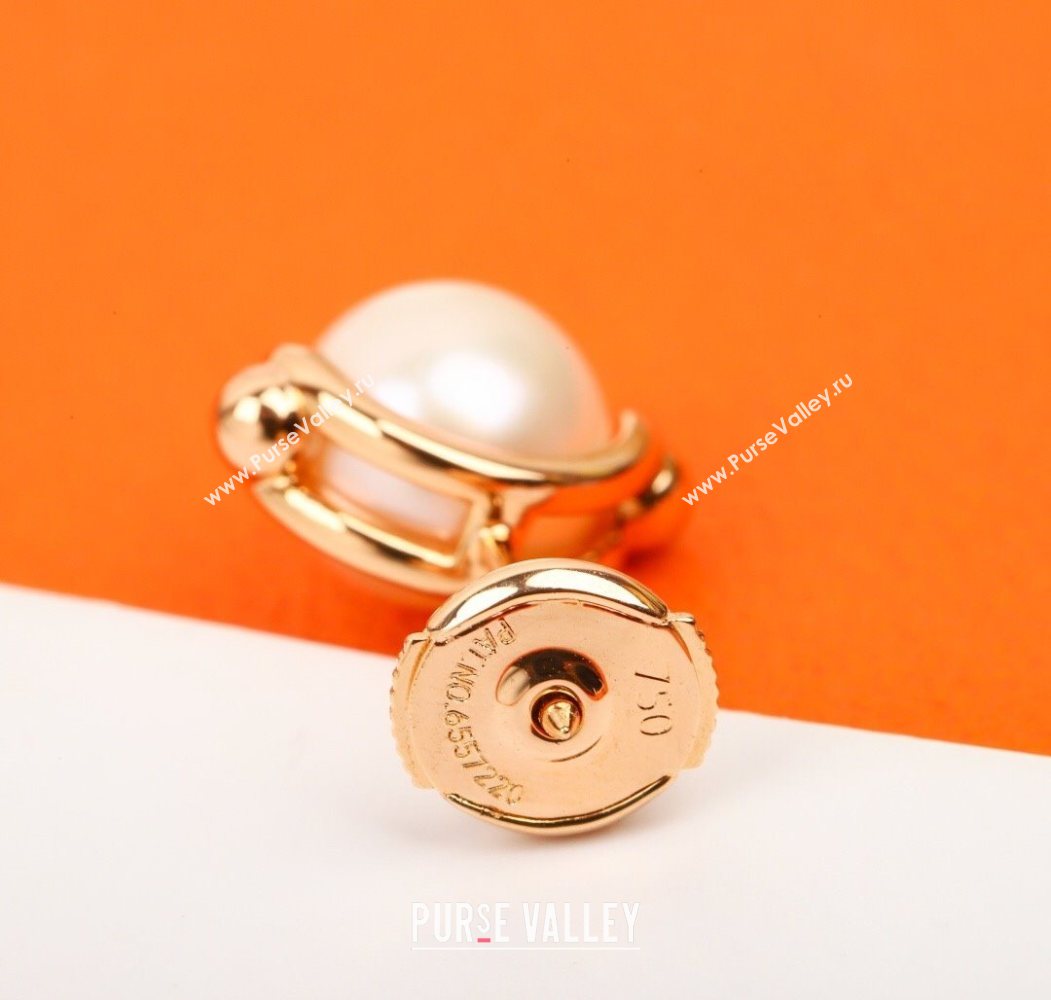 Hermes Pearl Studs Earrings 2025 0726 (YF-250726037)