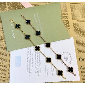 Van Cleef Arpels Alhambra Bracelet - 5 Motifs Black 2025 0726 (YF-250726107)