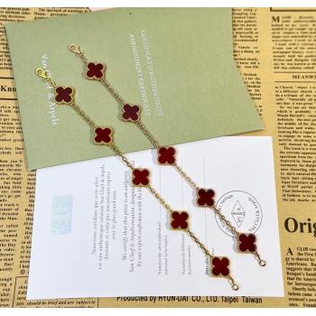 Van Cleef Arpels Alhambra Bracelet - 5 Motifs Red 2025 0726 (YF-250726110)