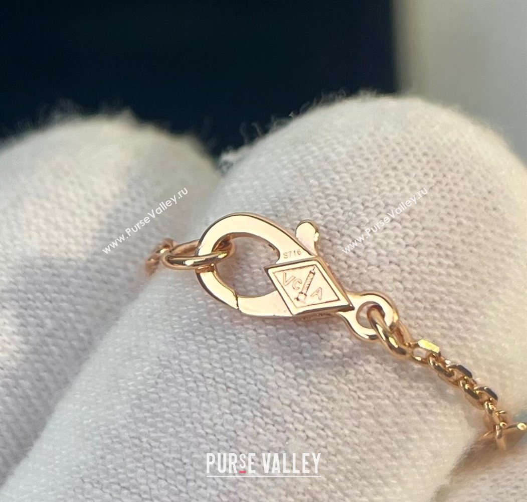 Van Cleef Arpels Alhambra Pendant Necklace with Crystals Charm Fritillary Grey 2025 0726 (YF-250726075)