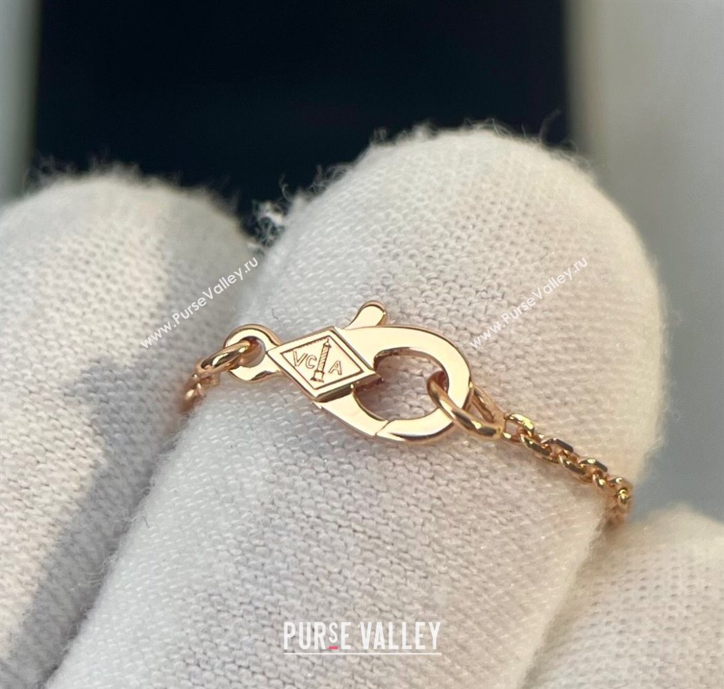 Van Cleef Arpels Alhambra Pendant Necklace with Crystals Charm Fritillary Grey 2025 0726 (YF-250726075)