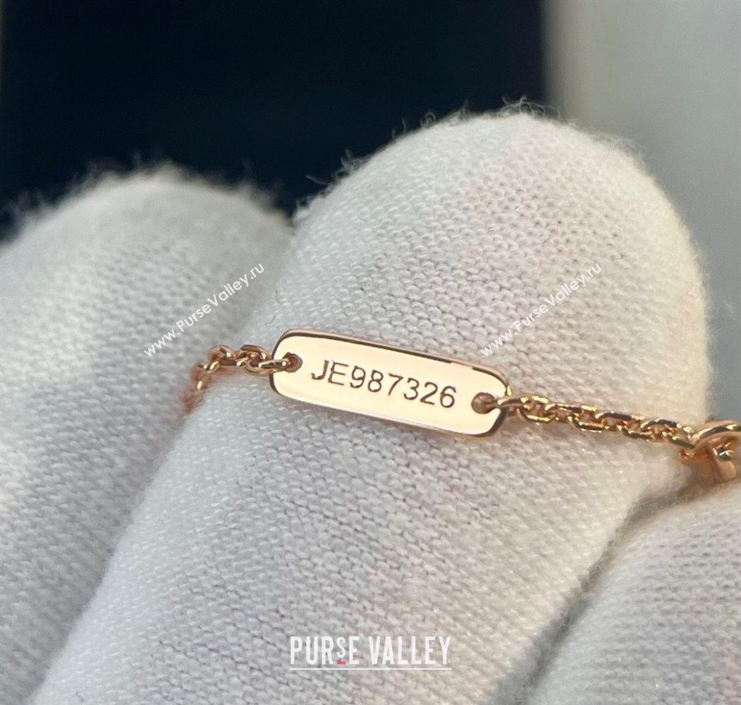 Van Cleef Arpels Alhambra Pendant Necklace with Crystals Charm Fritillary Grey 2025 0726 (YF-250726075)