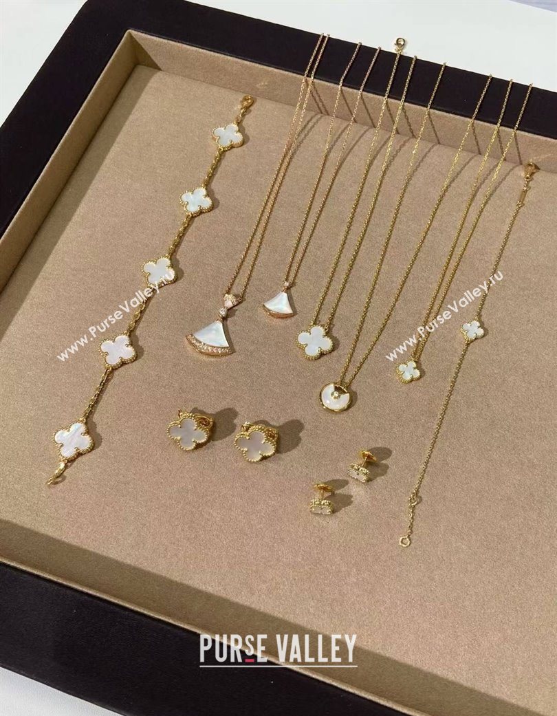 Van Cleef Arpels Alhambra Bvlgari Divas Dream Earring and Necklace White 2025 (YF-250726117)