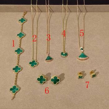 Van Cleef Arpels Alhambra Bvlgari Divas Dream Earring and Necklace Green 2025 (YF-250726115)