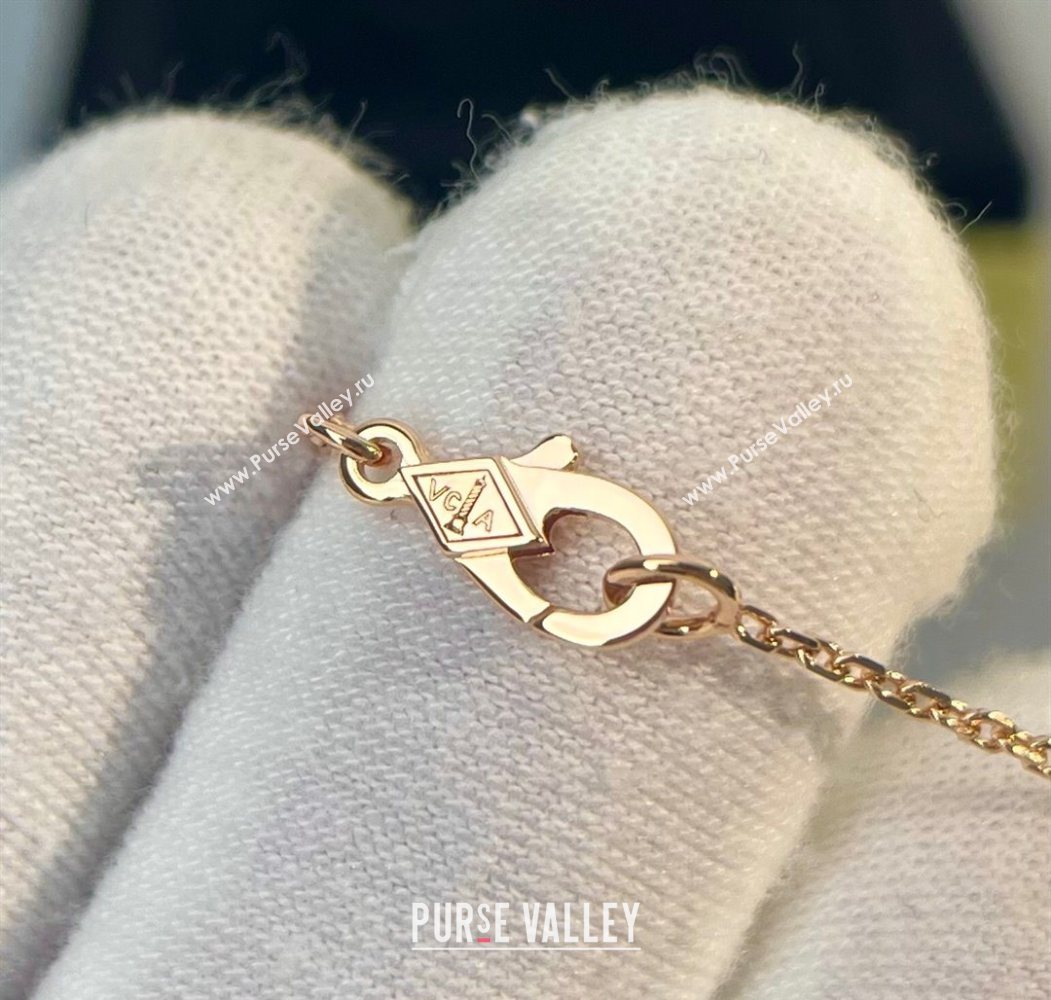 Van Cleef Arpels Alhambra Pendant Necklace with Crystals Charm Peacock Green 2025 0726 (YF-250726074)