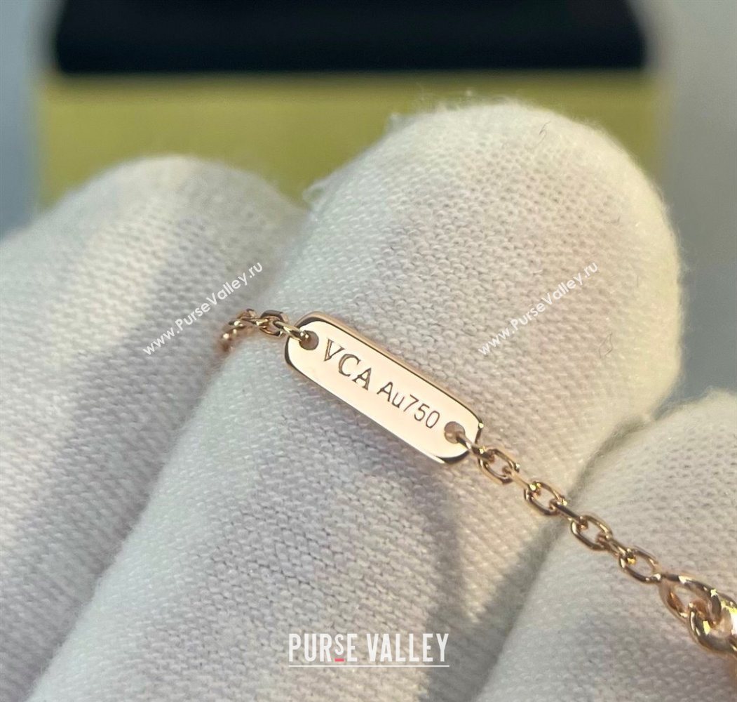 Van Cleef Arpels Alhambra Pendant Necklace with Crystals Charm Peacock Green 2025 0726 (YF-250726074)