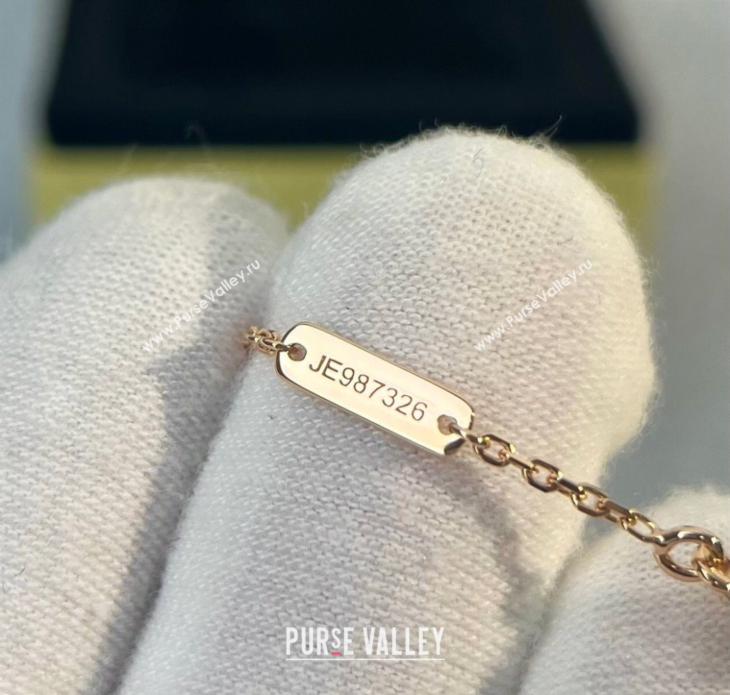 Van Cleef Arpels Alhambra Pendant Necklace with Crystals Charm Peacock Green 2025 0726 (YF-250726074)