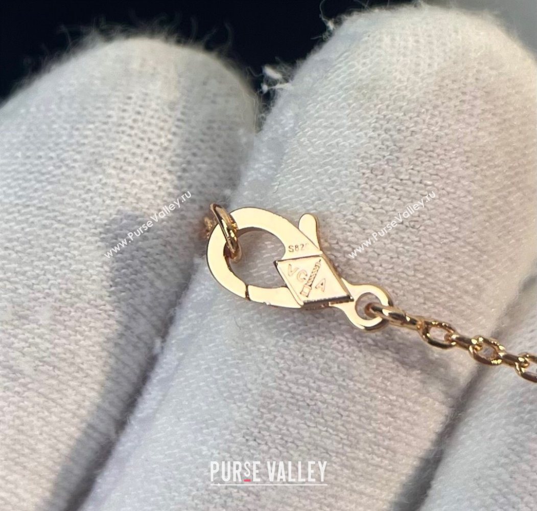 Van Cleef Arpels Alhambra Pendant Necklace with Crystals Charm Red 2025 0726 (YF-250726078)