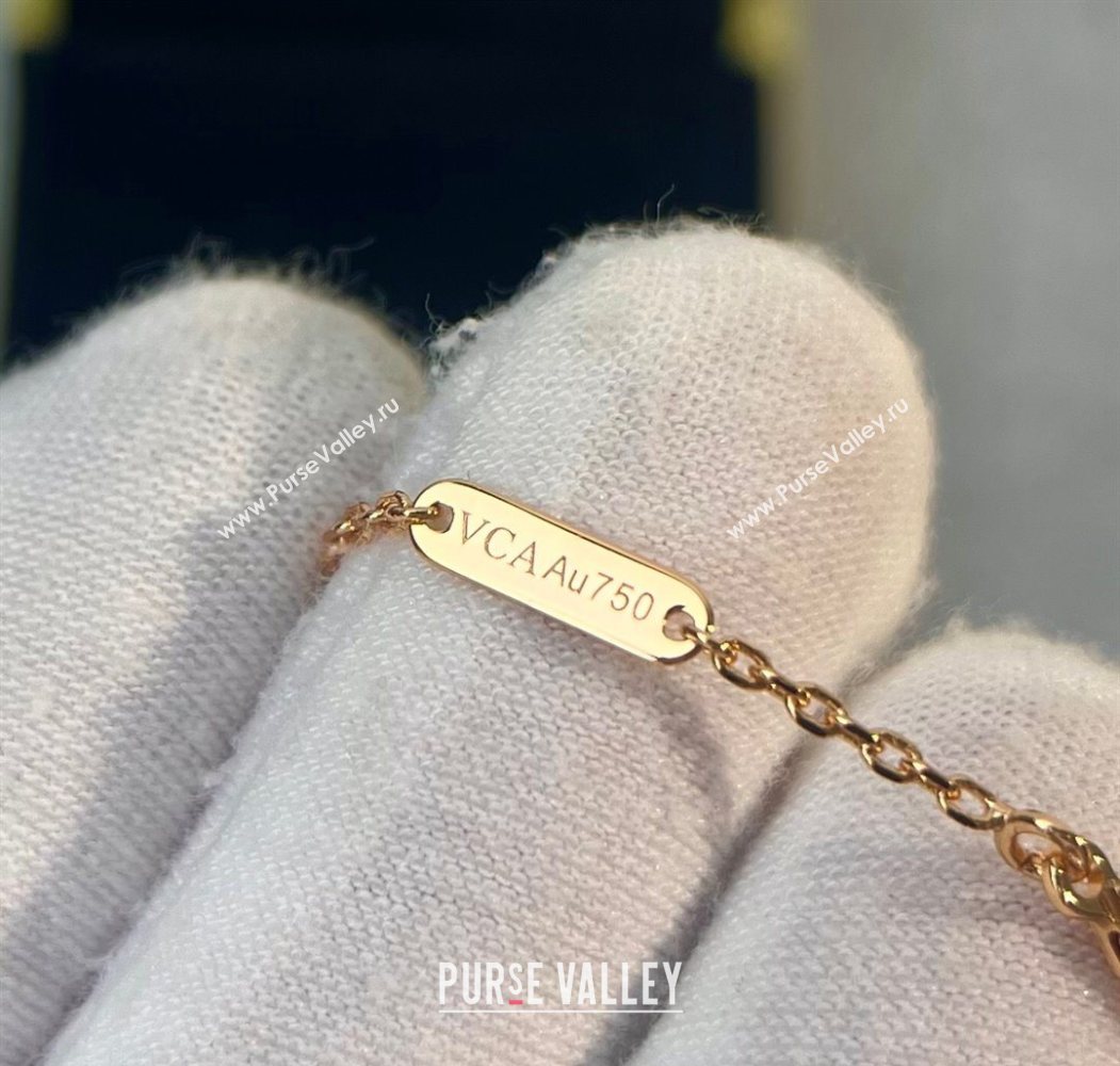 Van Cleef Arpels Alhambra Pendant Necklace with Crystals Charm Red 2025 0726 (YF-250726078)