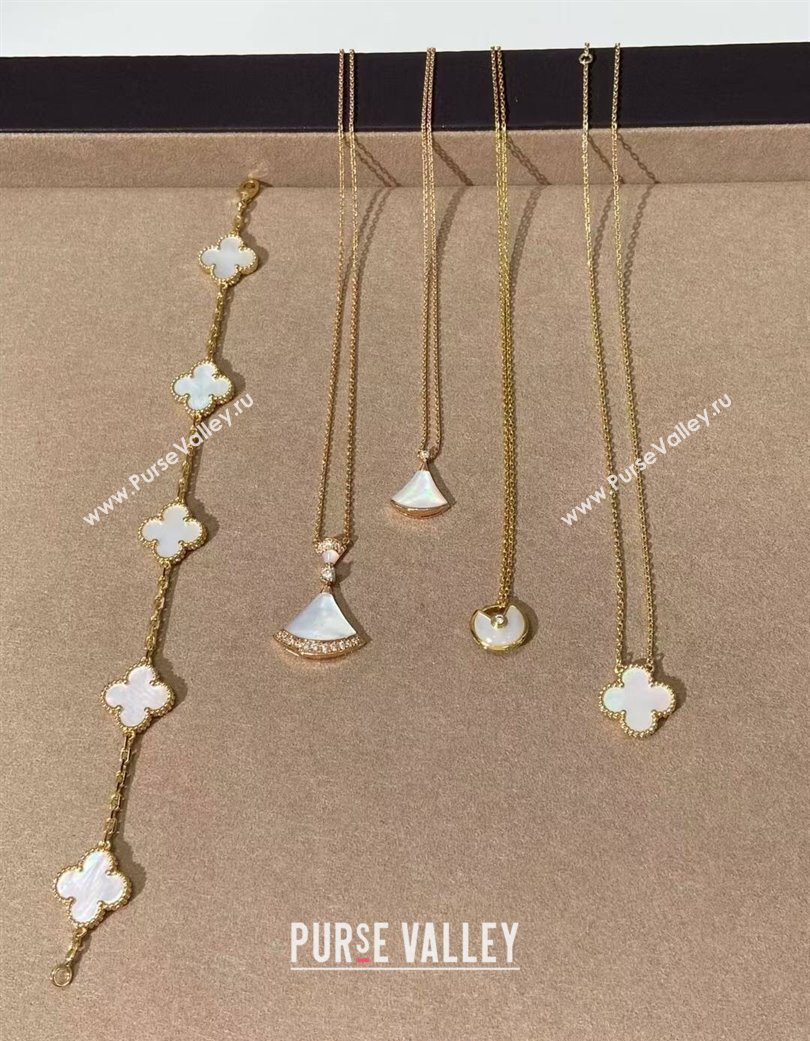 Van Cleef Arpels Alhambra Bvlgari Divas Dream Earring and Necklace White 2025 (YF-250726117)