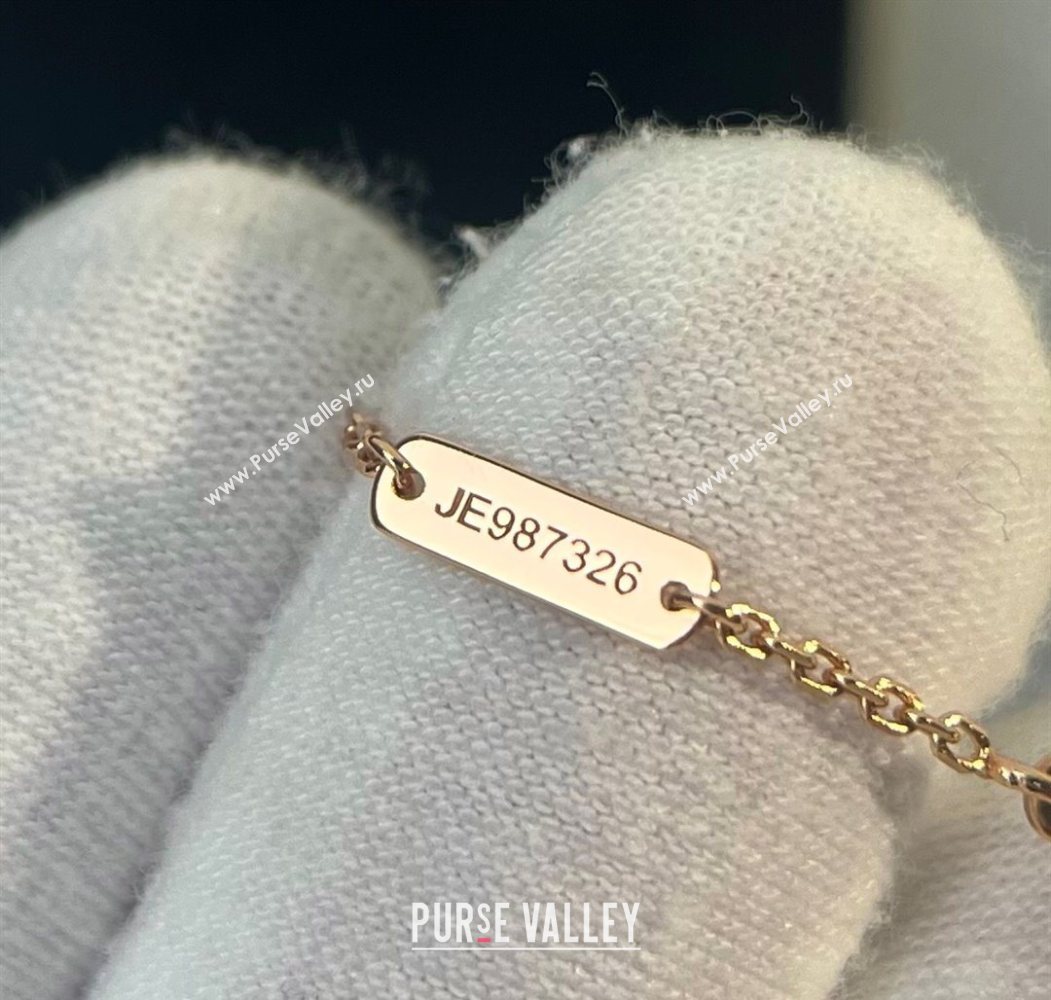 Van Cleef Arpels Alhambra Pendant Necklace with Crystals Charm Fritillary White 2025 0726 (YF-250726076)