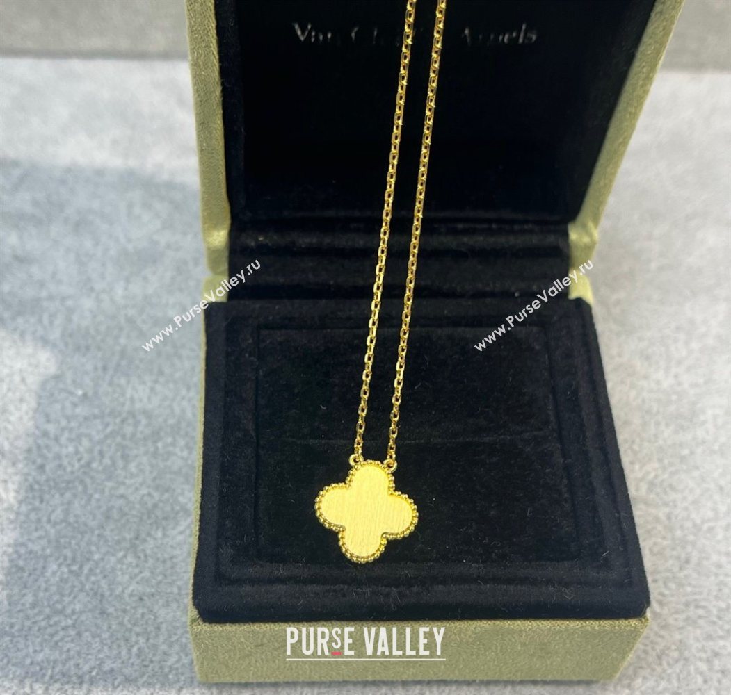 Van Cleef Arpels Alhambra Pendant Necklace with Crystals Charm Laser Gold 2025 0726 (YF-250726079)