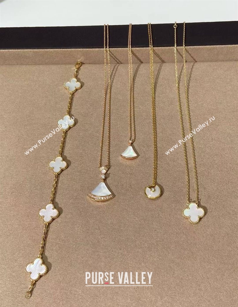 Van Cleef Arpels Alhambra Bvlgari Divas Dream Earring and Necklace White 2025 (YF-250726117)