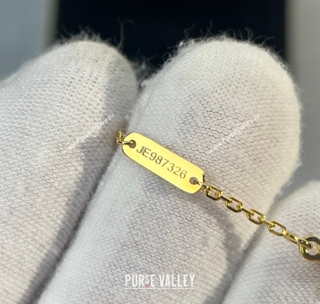 Van Cleef Arpels Alhambra Pendant Necklace with Crystals Charm Laser Gold 2025 0726 (YF-250726079)