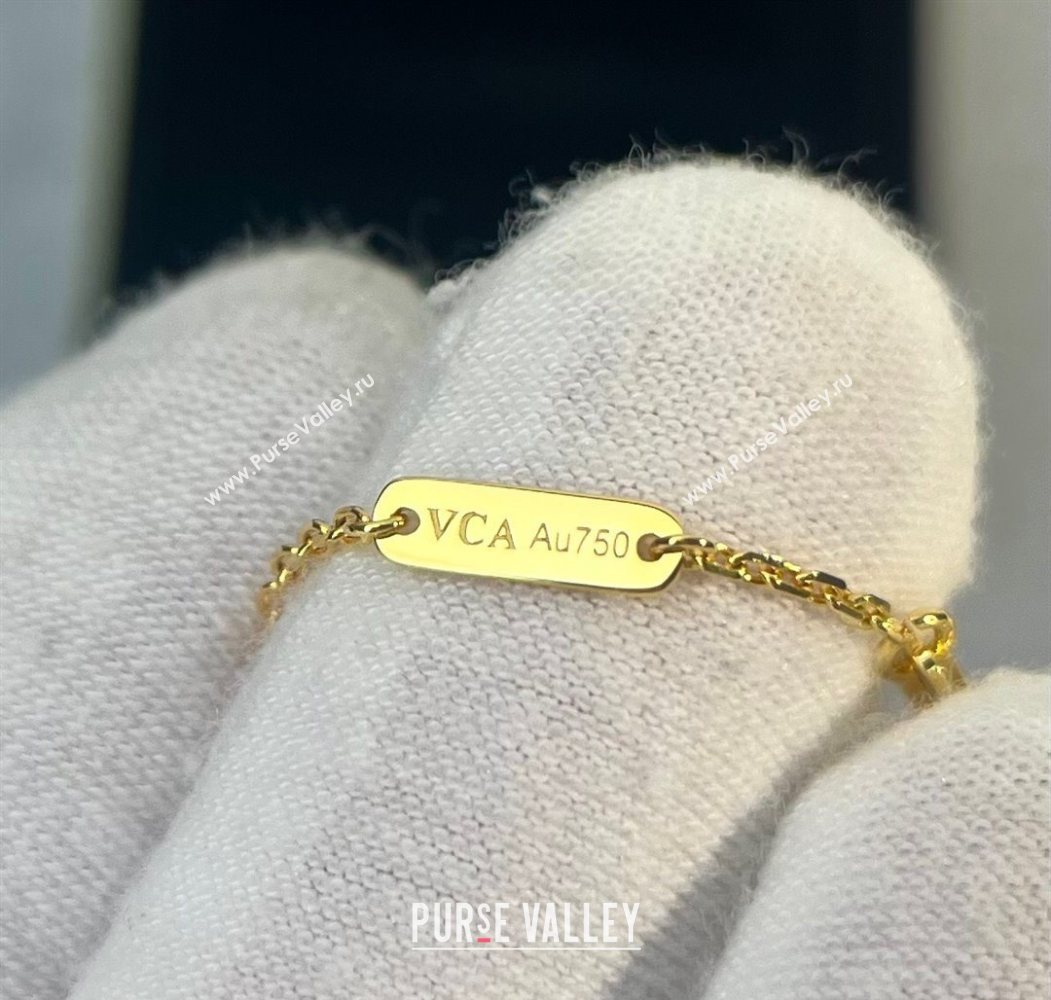 Van Cleef Arpels Alhambra Pendant Necklace with Crystals Charm Laser Gold 2025 0726 (YF-250726079)