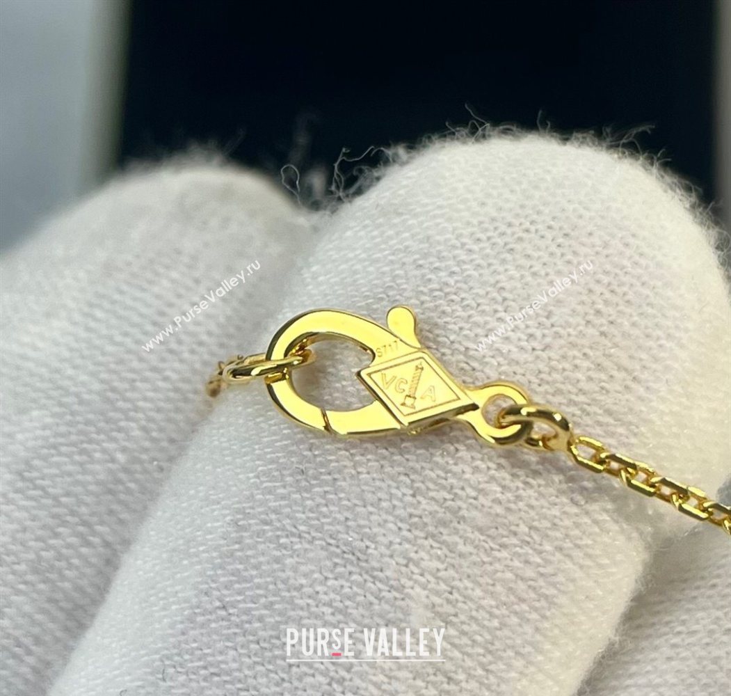 Van Cleef Arpels Alhambra Pendant Necklace with Crystals Charm Laser Gold 2025 0726 (YF-250726079)