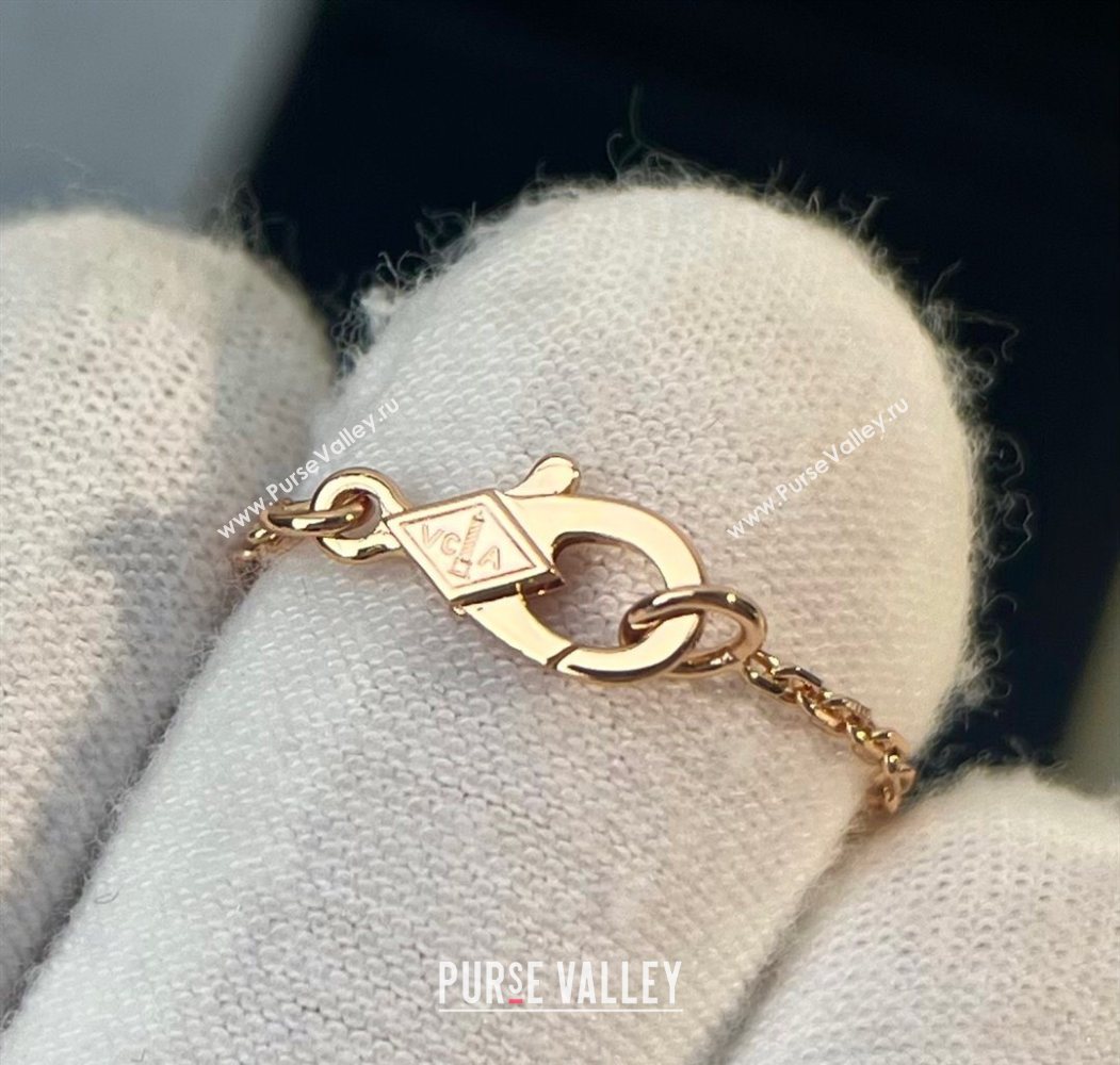 Van Cleef Arpels Alhambra Pendant Necklace with Crystals Charm Laser Rose 2025 0726 (YF-250726080)