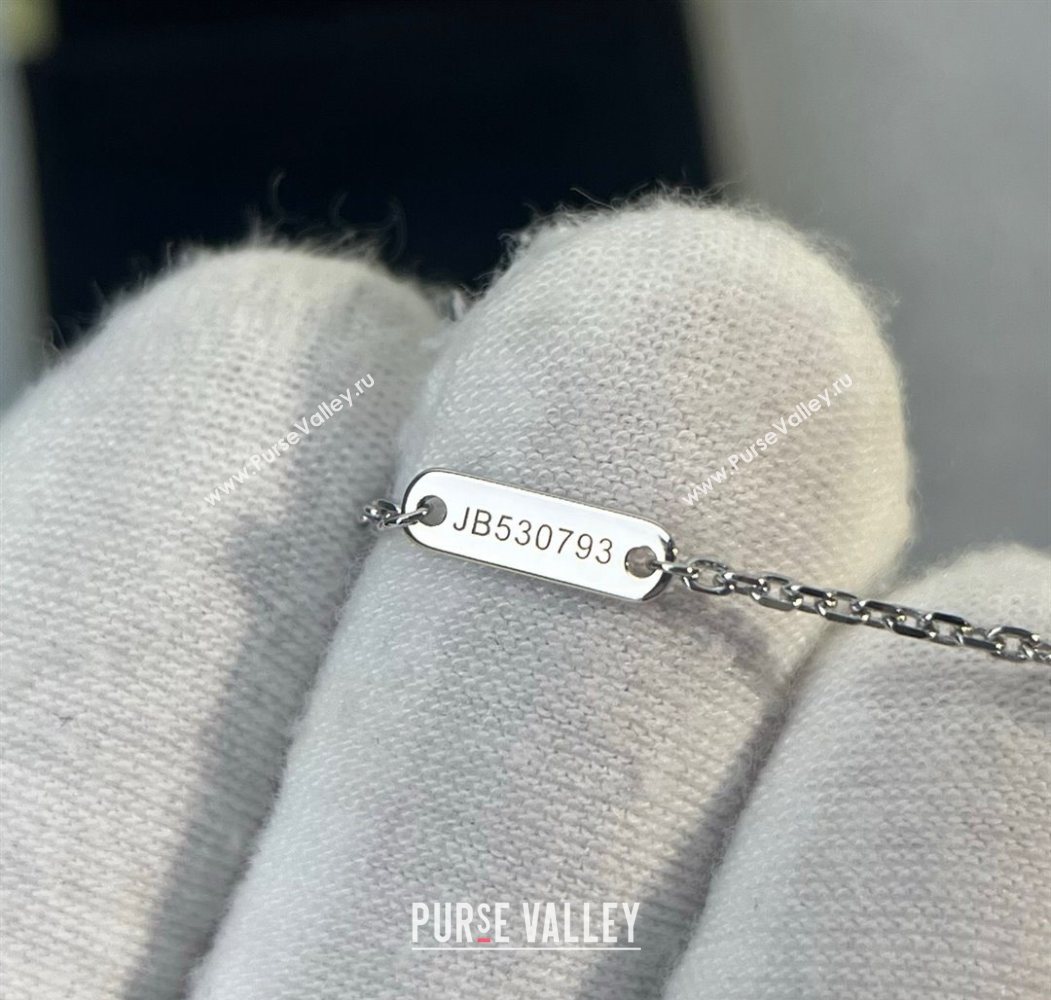 Van Cleef Arpels Alhambra Pendant Necklace with Crystals Charm Laser Silver 2025 0726 (YF-250726081)