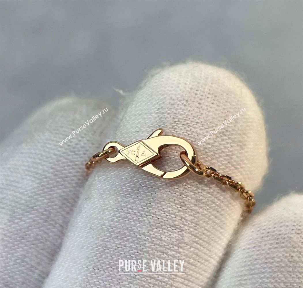 Van Cleef Arpels Alhambra Pendant Necklace Black/Rose Gold 2025 0726 (YF-250726083)