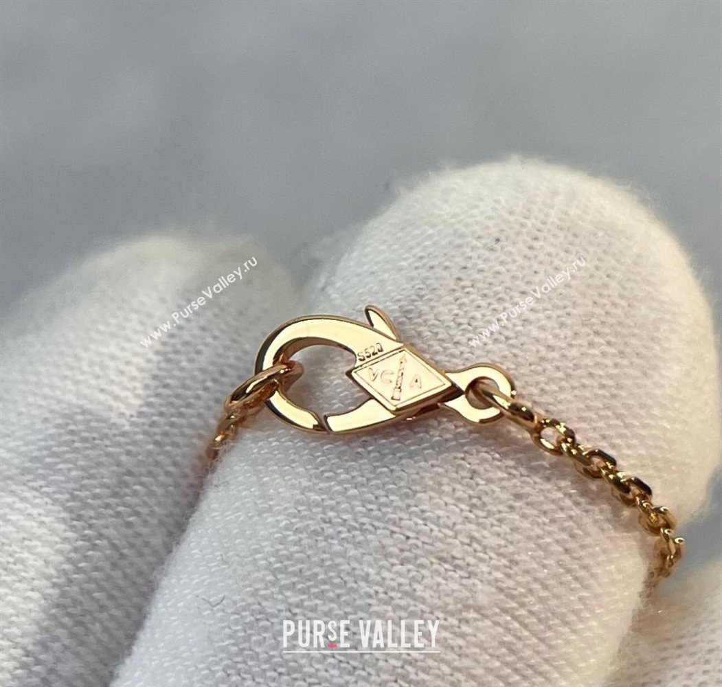 Van Cleef Arpels Alhambra Pendant Necklace Black/Rose Gold 2025 0726 (YF-250726083)