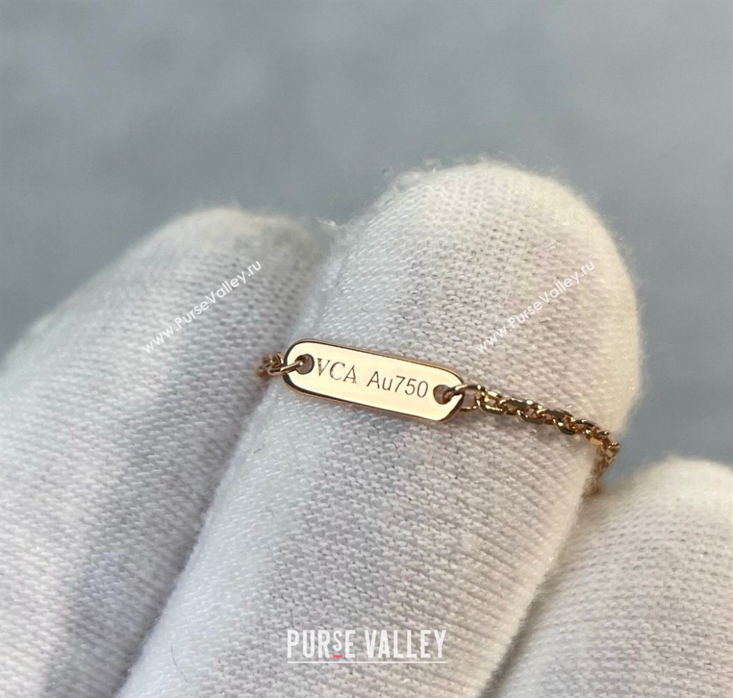 Van Cleef Arpels Alhambra Pendant Necklace Black/Rose Gold 2025 0726 (YF-250726083)