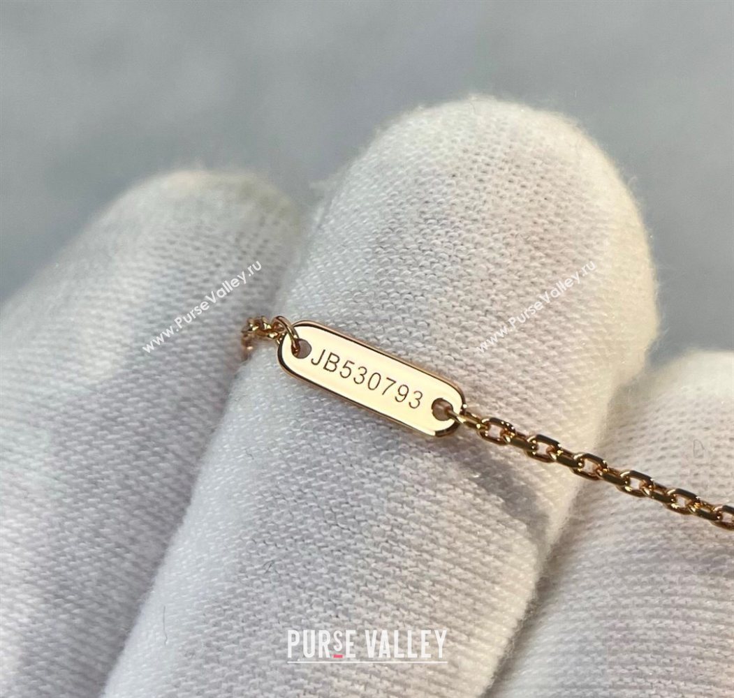 Van Cleef Arpels Alhambra Pendant Necklace Black/Rose Gold 2025 0726 (YF-250726083)