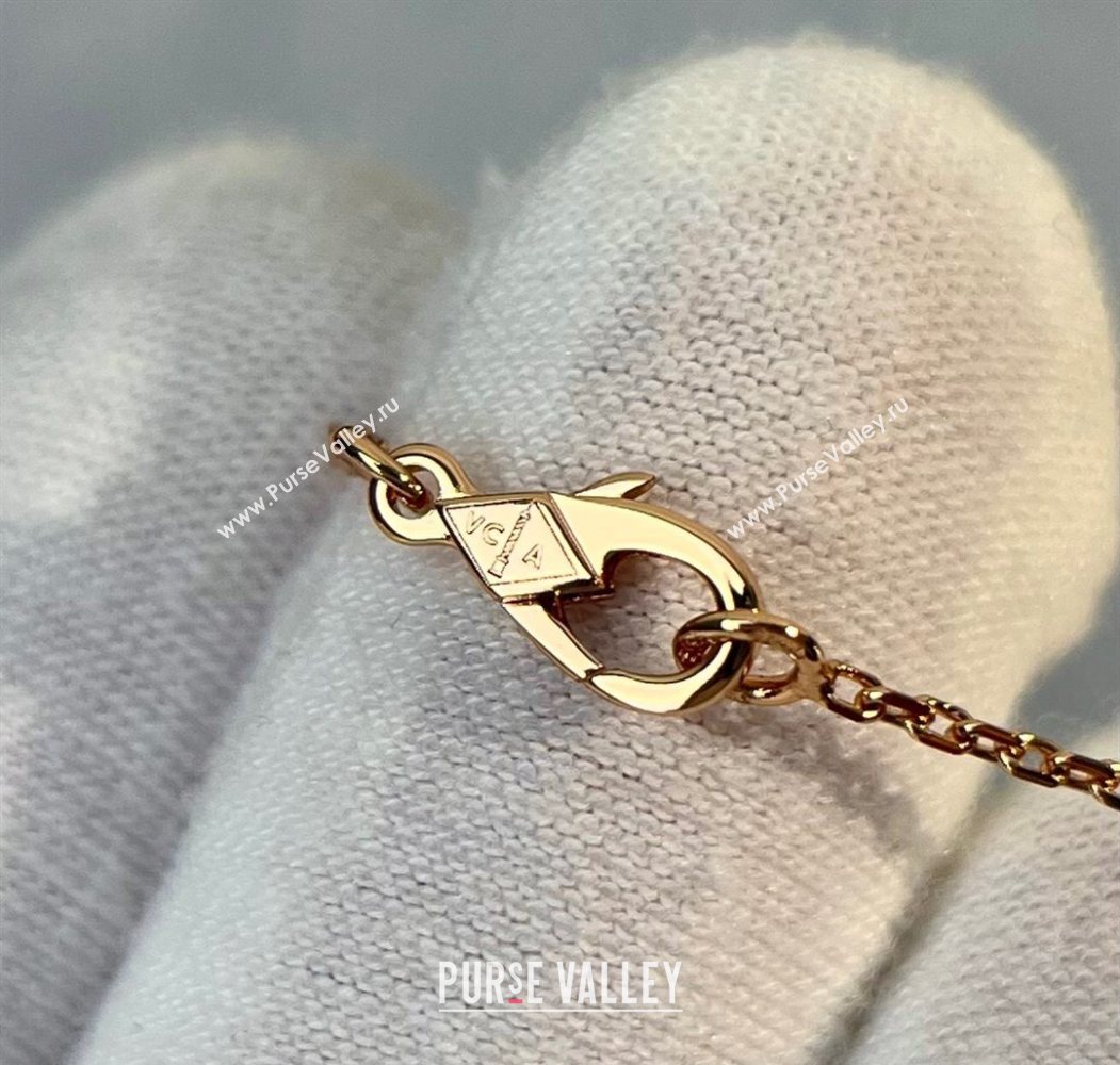 Van Cleef Arpels Alhambra Pendant Necklace Red/Rose Gold 2025 0726 (YF-250726086)