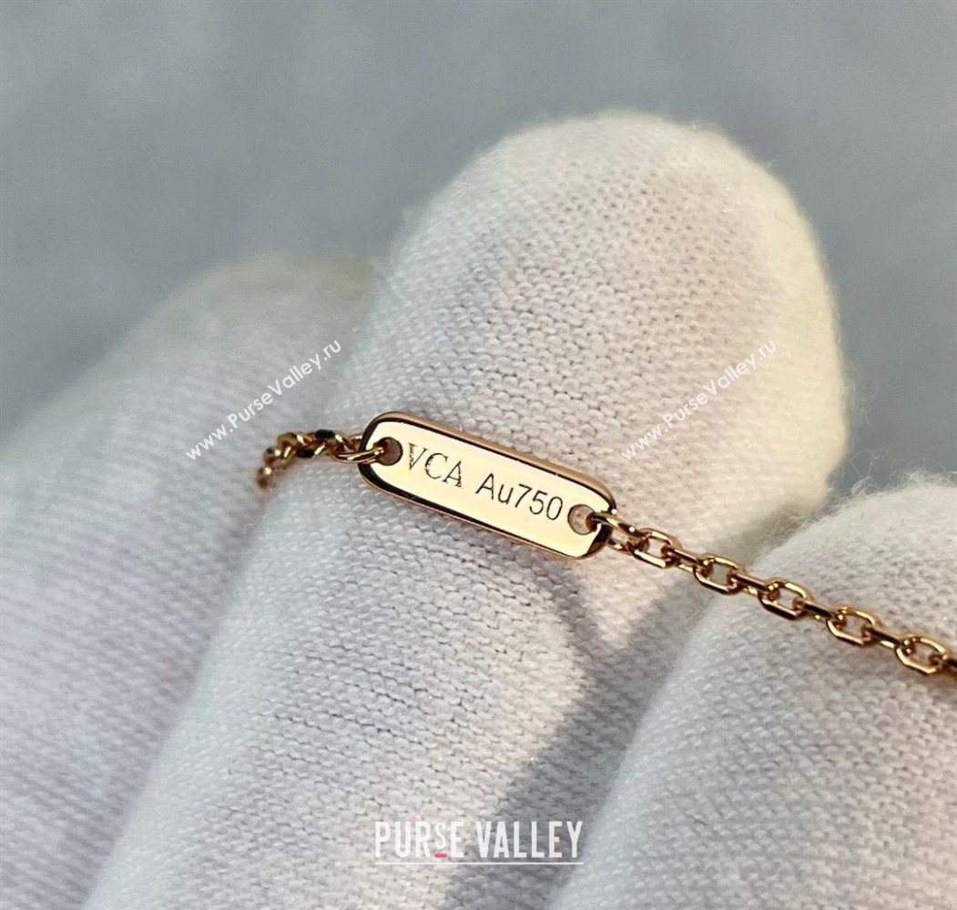 Van Cleef Arpels Alhambra Pendant Necklace Red/Rose Gold 2025 0726 (YF-250726086)