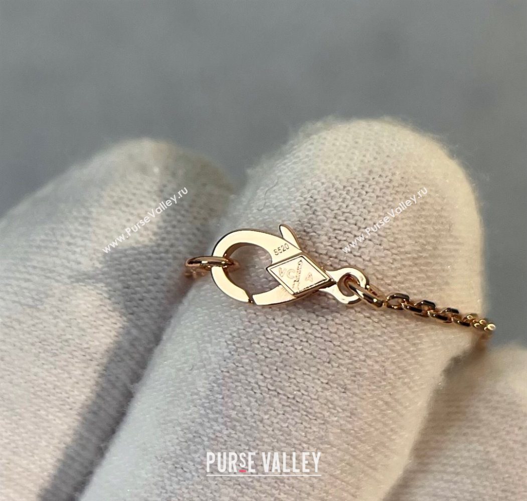 Van Cleef Arpels Alhambra Pendant Necklace Grey/Rose Gold 2025 0726 (YF-250726088)