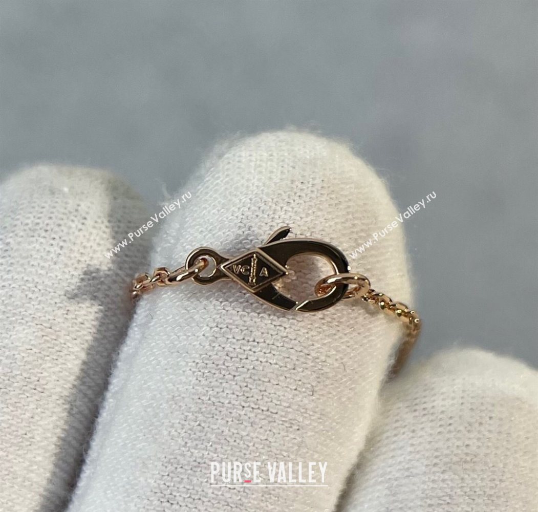 Van Cleef Arpels Alhambra Pendant Necklace Grey/Rose Gold 2025 0726 (YF-250726088)