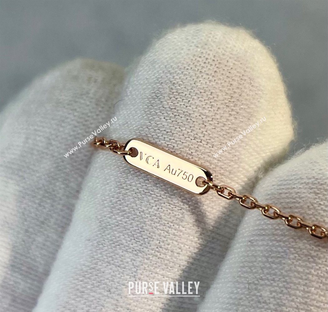 Van Cleef Arpels Alhambra Pendant Necklace Grey/Rose Gold 2025 0726 (YF-250726088)