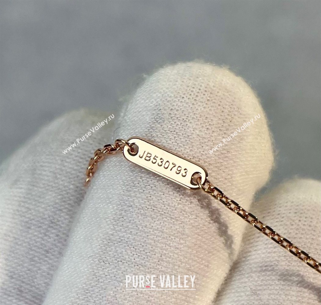 Van Cleef Arpels Alhambra Pendant Necklace Grey/Rose Gold 2025 0726 (YF-250726088)