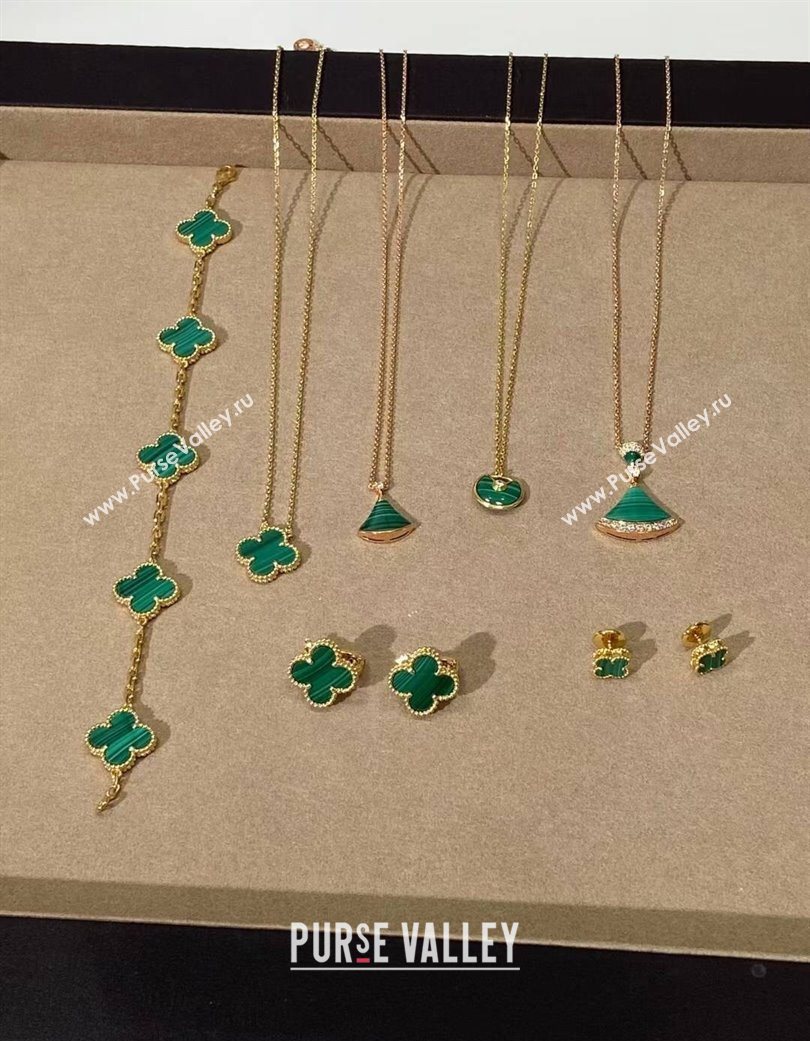 Van Cleef Arpels Alhambra Bvlgari Divas Dream Earring and Necklace Green 2025 (YF-250726115)
