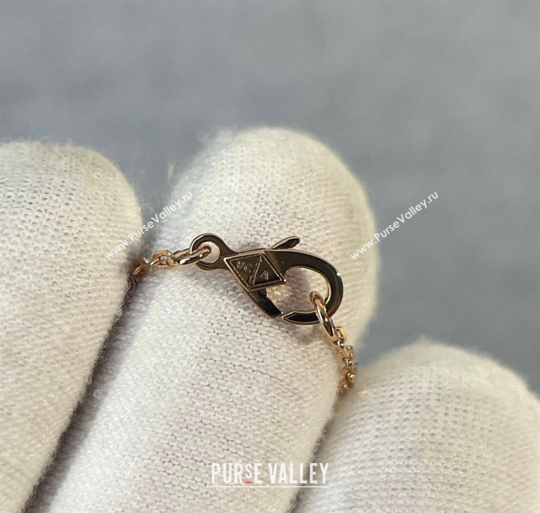 Van Cleef Arpels Alhambra Pendant Necklace White/Rose Gold 2025 0726 (YF-250726089)