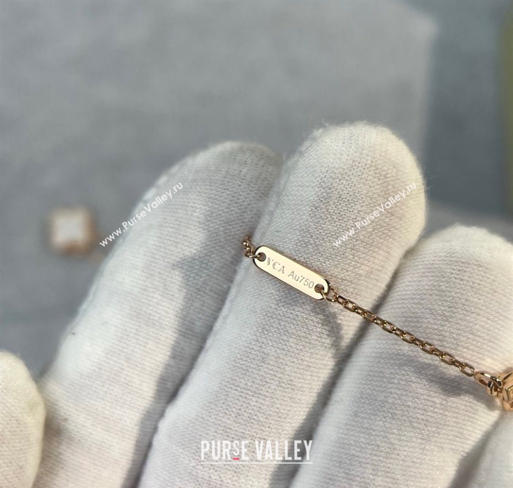 Van Cleef Arpels Alhambra Pendant Necklace White/Rose Gold 2025 0726 (YF-250726089)