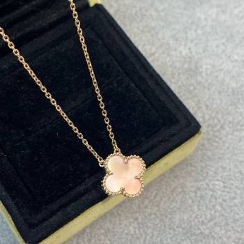 Van Cleef Arpels Alhambra Pendant Necklace Pale Pink/Rose Gold 2025 0726 (YF-250726091)