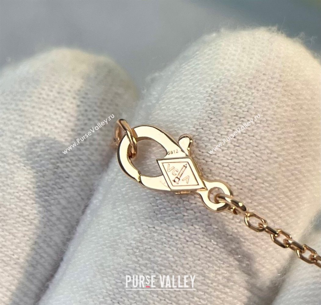Van Cleef Arpels Alhambra Pendant Necklace Pale Pink/Rose Gold 2025 0726 (YF-250726091)