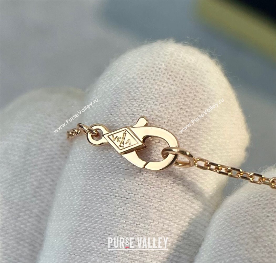 Van Cleef Arpels Alhambra Pendant Necklace Pale Pink/Rose Gold 2025 0726 (YF-250726091)