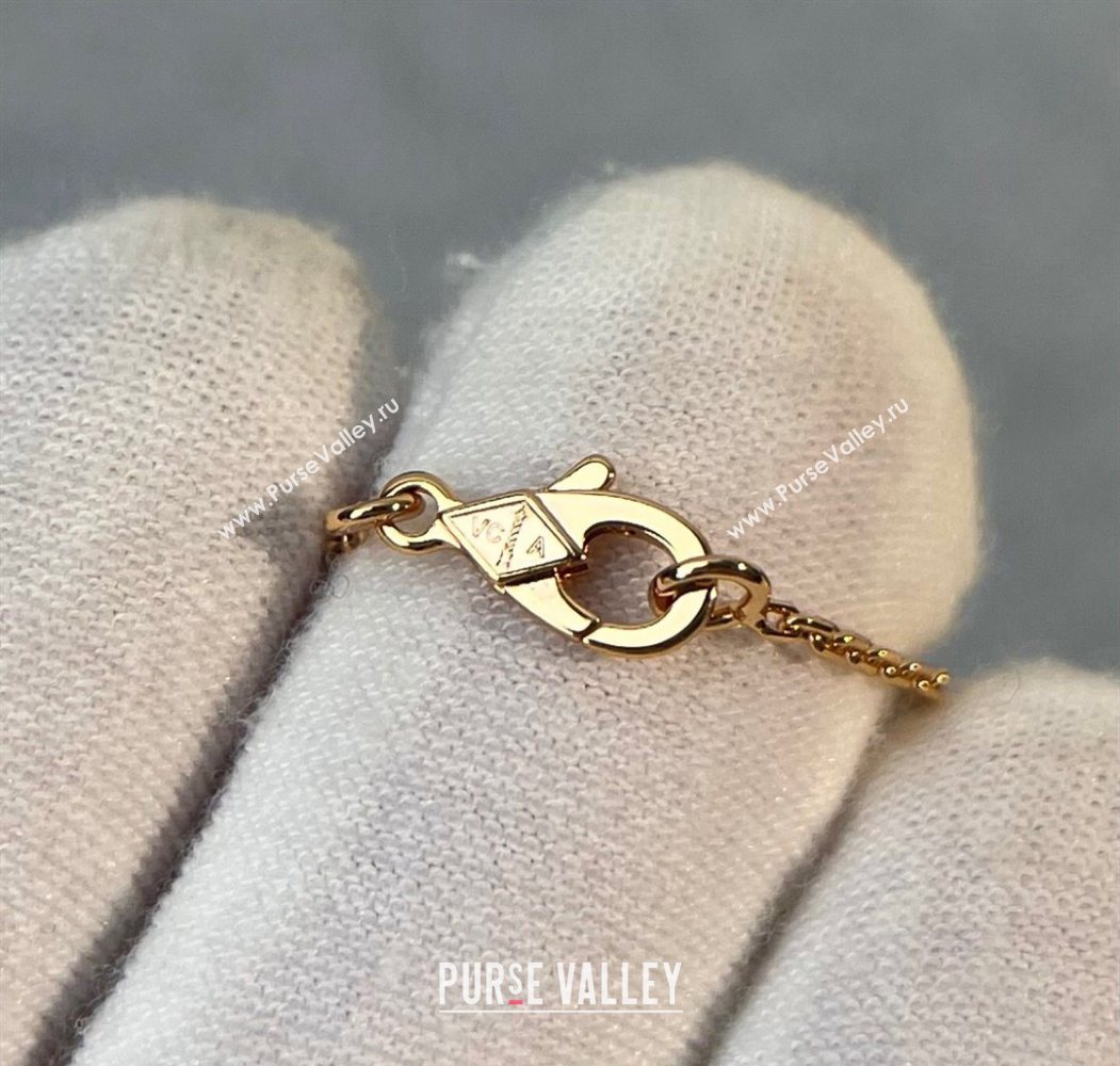 Van Cleef Arpels Alhambra Pendant Necklace Blue/Rose Gold 2025 0726 (YF-250726092)