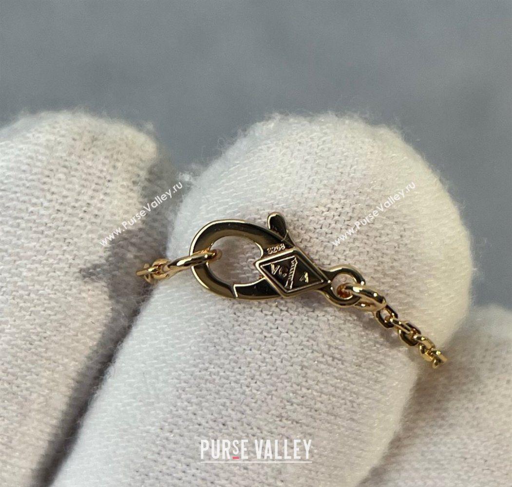 Van Cleef Arpels Alhambra Pendant Necklace Blue/Rose Gold 2025 0726 (YF-250726092)